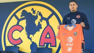 Nicolás Castillo, durante su presentación oficial con América