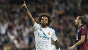 Marcelo durante un partido del Real Madrid