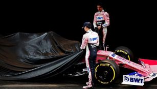 Checo Pérez y Lance Stroll presentaron el monoplaza