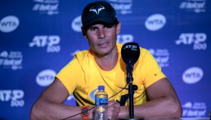 Rafael Nadal durante una conferencia de prensa 