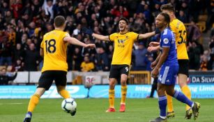 Jiménez festeja su gol frene al Cardiff