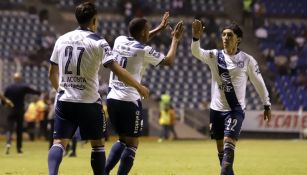 Puebla celebra su anotación frente a Querétaro 