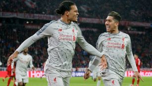 Liverpool celebra una anotación frente al Bayern Munich