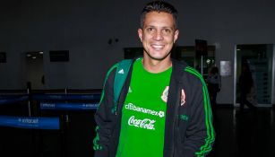 Ramírez posa en el aeropuerto de la CDMX