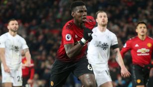 Pogba, durante un duelo con el Manchester United 