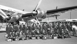 Combinado Tricolor que participó en el Mundial Suiza 1954