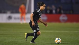 Lainez durante el partido contra Chile