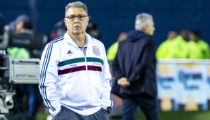 Gerardo Martino durante un encuentro ante Chile 