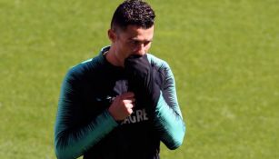 CR7 durante un entrenamiento con la Juventus 