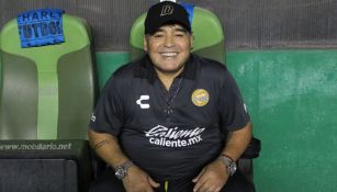 Diego Mardona durante un partido de Dorados