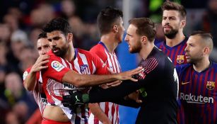 Oblak trata de tranquilizar a Costa tras su expulsión 