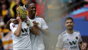 Raúl Jiménez celebra su gol contra Watford