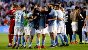 Celta de Vigo celebrando un triunfo 