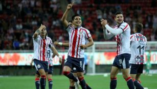 Dieter Villalpando festeja anotación con Chivas