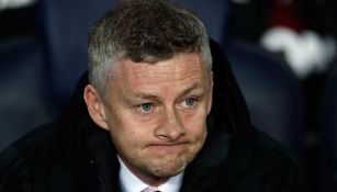 Gunnar Solskjaer se lamenta en juego contra Barcelona