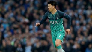 Heung-min Son, durante juego contra Manchester City