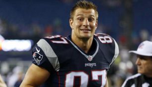 Rob Gronkowski durante un partido con los Patriots 