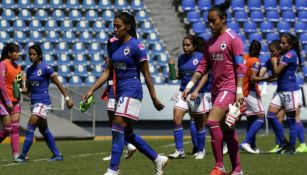 Jugadoras de Cruz Azul, después de un partido