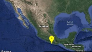 Punto donde se registró el sismo de 5.7 en Guerrero