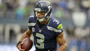 Russell Wilson durante un juego de los Seahawks