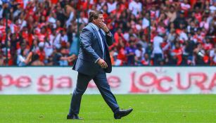 Miguel Herrera en el partido contra Toluca