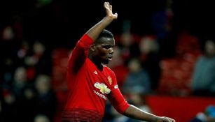 Paul Pogba en un partido con el Manchester United 