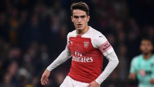 Denis Suárez durante un juego con el Arsenal