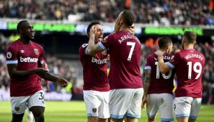 Arnautovic celebra su segundo gol vs Southampton