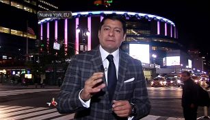 Aguilar siempre acude a las peleas importantes con el equipo de Box de TV Azteca Deportes