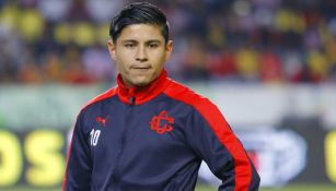 La Chofis López antes de un partido con Chivas