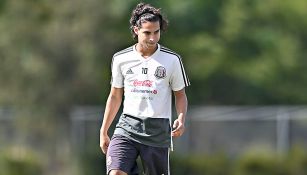 Lainez, durante un entrenamiento del Tri Sub 20