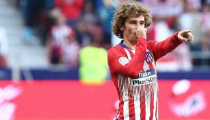 Antoine Griezmann festeja uno de sus últimos goles con el Atleti