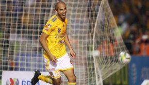 Guido Pizarro celebra una anotación frente a Pachuca 