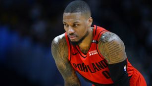 Damian Lillard durante un juego de los Trail Blazers