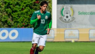 José Juan Macías durante un juego del Tri Sub 20