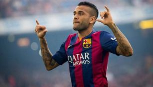 Dani Alves cuando jugaba con el Barcelona 