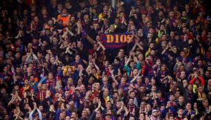 Aficionados del Barcelona durante un partido