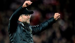 Jürgen Klopp festeja un gol del Liverpool 