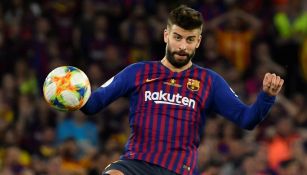 Gerard Piqué durante un partido con el Barcelona