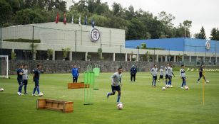 Cruz Azul durante un entrenamiento en La Noria 