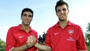 Cesc Fábregas y José Antonio Reyes durante su paso con el Arsenal