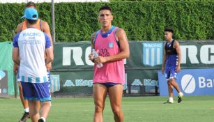 Ricardo Centurión, durante un entrenamiento con el Racing Club