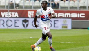 Mendy, durante un partido con Olympique de Lyon