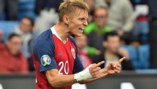 Odegaard, en un partido con Noruega