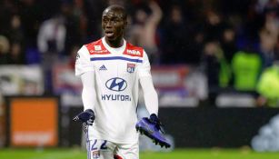 Ferland Mendy en un partido con el Olympique de Lyon