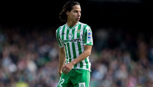 Lainez, durante un duelo con el Betis en España