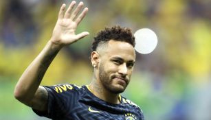 Neymar previo a un partido amistoso contra Qatar 