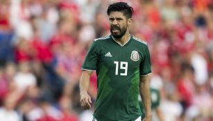 Oribe en un partido con el Tri 