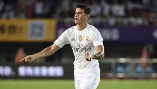 James Rodríguez, durante un juego con el Real Madrid