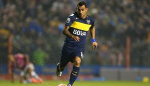 Carlos Tévez durante un encuentro con Boca Juniors 